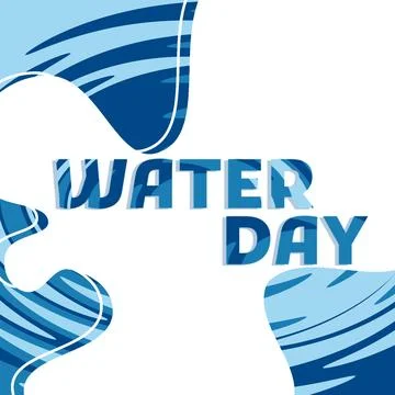 Water day creative banner  Illustrazione stock