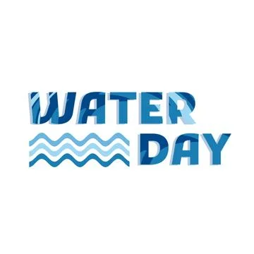 Water Day logo text  Illustrazione stock