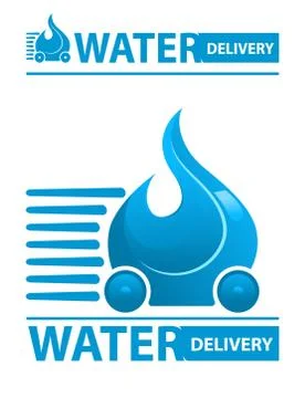 Water delivery icon Stock Illustration