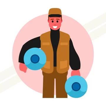 Water-deliveryman Stock Illustration