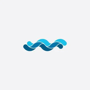 Water design element wave vector icon Stock Illustration