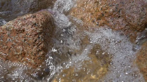 Water detail in a small cascade Video stock 72365104