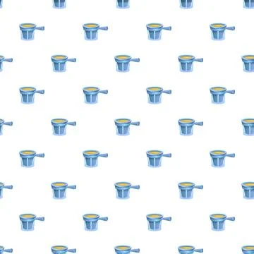 Water dipper seamless pattern for kitchenware design Illustration