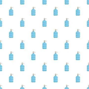 Water dispenser bottle seamless repeating pattern background Stock Illustration