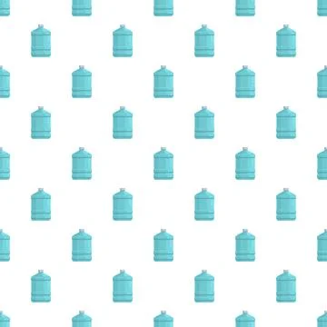 Water dispenser bottles creating repeating pattern background Illustrazione stock