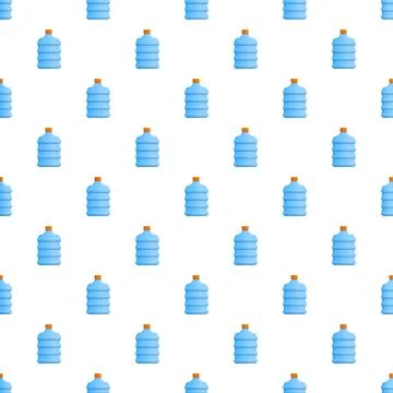 Water dispenser bottles creating seamless pattern background Illustrazione stock