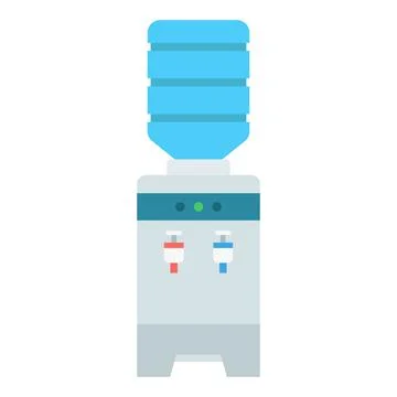 Water dispenser flat clipart vector illustration Illustration