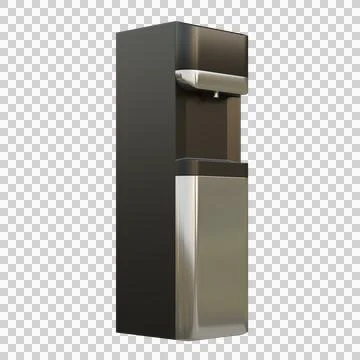 Water Dispenser Side View 3D Render Illustration Stock Illustration