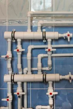 Water distribution system Stock Photos