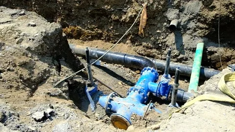 Water distribution unit Video stock 134320549