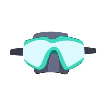 Water diving mask cartoon vector illustration Illustrazione stock
