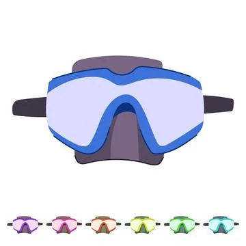 Water diving mask vector cartoon graphic Illustrazione stock