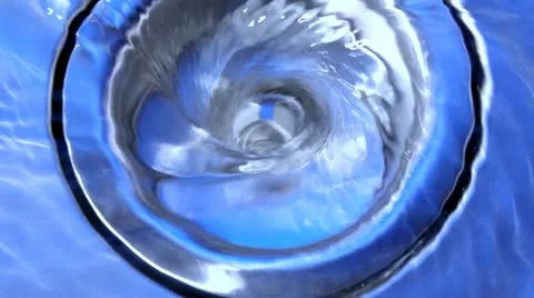 Water down the sink drain Stock Footage