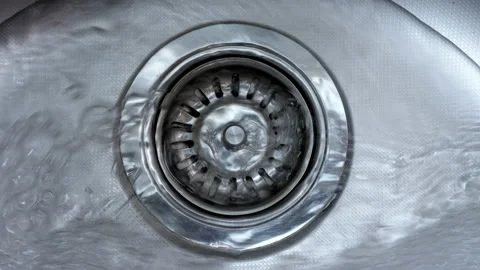 Water down a sink drain. Vídeo Stock 196276517