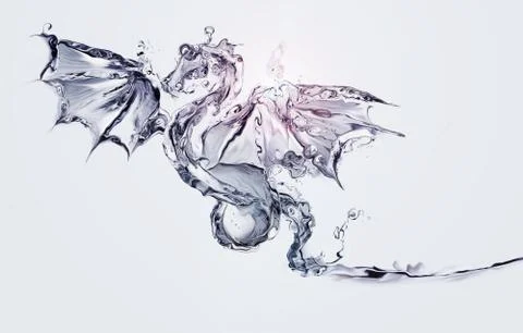 Water Dragon Illustrazione stock