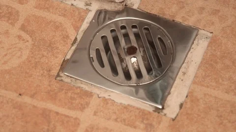 Water drain, close up zoom Video stock 115389977
