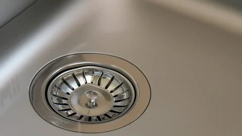 Water drain from the kitchen sink. Stock Footage 88141027