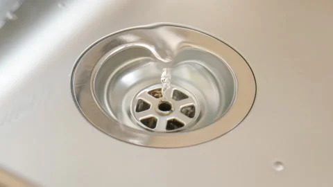 Water drain from the kitchen sink. Stock Footage 88154486
