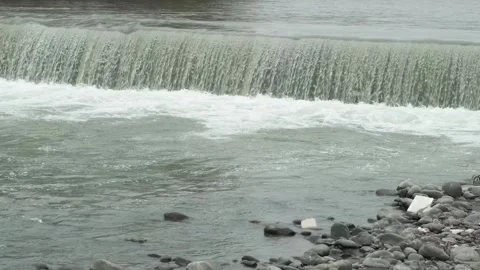 Water drain on threshold Stock Footage 304740841