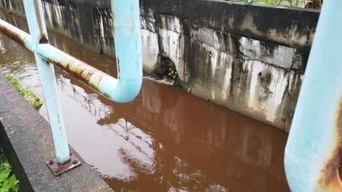 Water drainage system Stock Footage 145960355