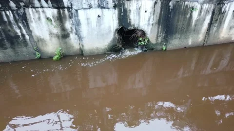 Water drainage system Stock Footage 145961165