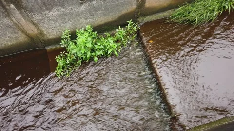 Water drainage system Stock Footage 145964030