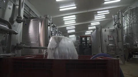 The water is drained into sewer of white cloudy liquid. Very powerful pressure Stock Footage 153813449