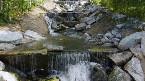 Water drains from the gate Stock-Footage 80533078