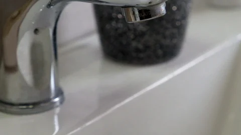 Water Drinking Fountain Stock Footage 128637643