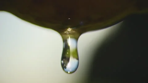 Water Drip - Extreme Close Up Stock Footage