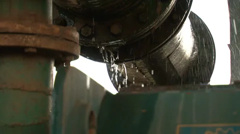 Water Dripping Off Boiler Stock Footage 37840995