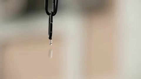 Water dripping from the chain Stock Footage 167701314