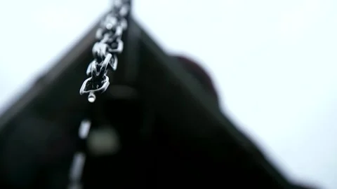 Water dripping from the chain Stock Footage 167701425