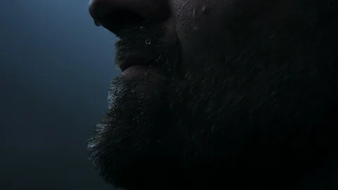 Water dripping down mans face Stock Footage 87720715