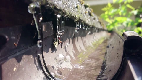 Water dripping into the gutter Video stock 108311091
