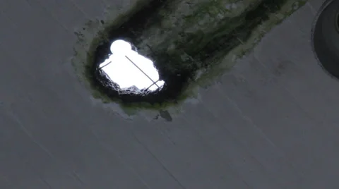 Water dripping from hole in the ceiling Stock Footage 36933327