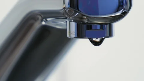 Water is dripping from a kitchen tap Stock Footage 88391638