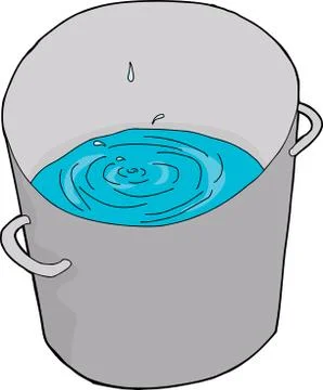 Water dripping in pail Stock-Illustration