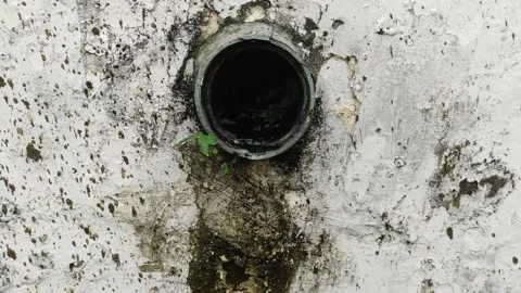 Water dripping from the pipe Stock Footage 156077578