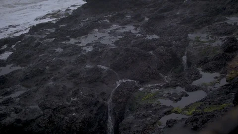 Water Dripping off Rocks at the Ocean Stock Footage 88415565
