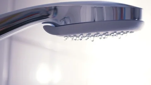 Water is dripping from a shower head Stock Footage 91826705