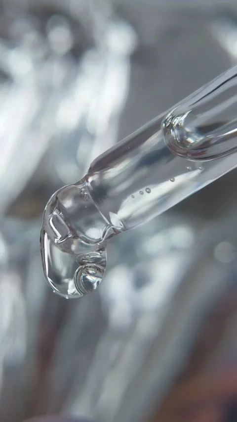 Water dripping slowly on the device. Vertical close-up view Stock Footage 329679443