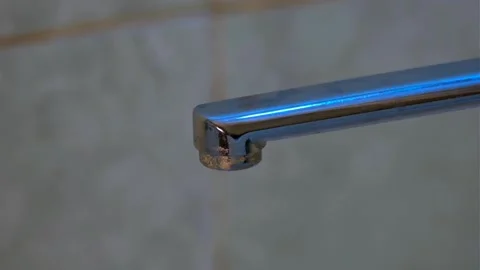 Water dripping from a tap, close-up Stock Footage 270322291