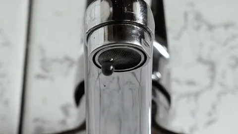 Water is dripping from the tap Stock Footage 78911796