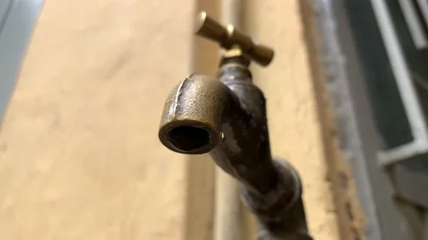Water dripping from a water pipe. Stock Footage 163282836