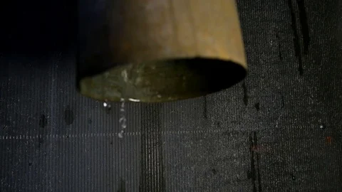 Water drips from the pipe Video stock 80034302
