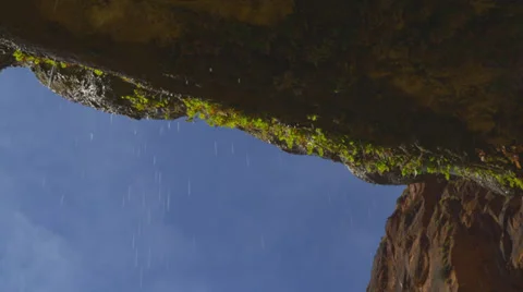 Water Drips from Rocks Stock Footage 35226107