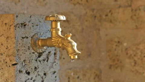 Water drips from the tap Stock Footage 93545928