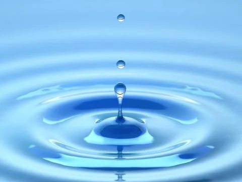 Water drop. abstract blue background. Stock Illustration