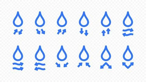 Water drop and arrows vector design Stock Illustration